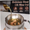 2L Stainless Steel Oil Filter Pot Deep Fryer Pot Oil Tank Kettle for Oil Storage