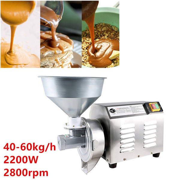 Electric Peanut Butter Maker 40-60kg/h Peanut Butter Grinder 2800rpm AU PLUG
