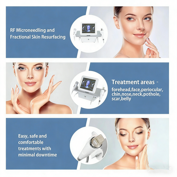 RF Micro-ne-edling Machine w/Cold Hammer-Anti-Aging,Pore Tightening 4 Cartridges