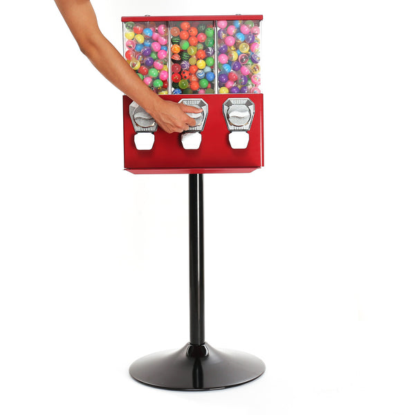 $2 Operated Gumball Vending Machine Toys Balls Egg Twisting Dispenser w/Lock