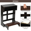 Wood Prayer Bench Stool Kneeler with Shelf and Cushion Church Prayer Table Chair
