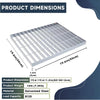 Galvanized Steel Drain Grate 50×50 CM Outdoor Drain Cover Heavy Duty for Yard AU