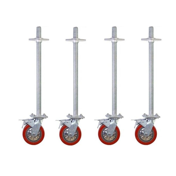 4 Pack 6" Adjustable Leveling Scaffolding Wheels Scaffolding Caster 79cm Long AU