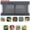 Large Reptile Glass Terrarium Thermostat Box Habitat for Tortoise Snake Iguana