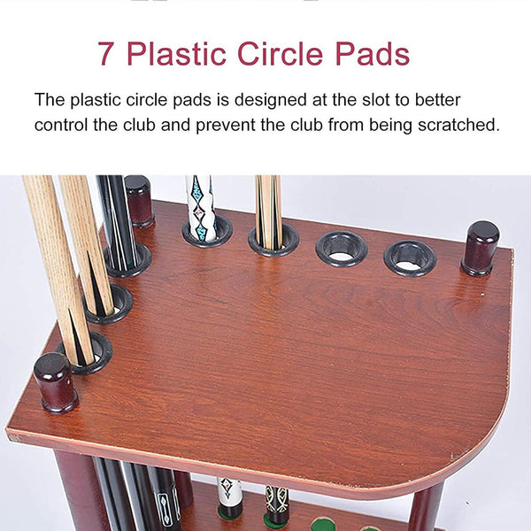 Wooden Pool Billiard Corner 7 CUE STAND Rack Durable Pool Cue Rack Holder AU