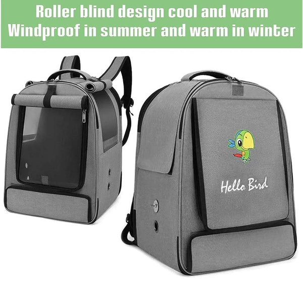 Portable Bird Carrier Cage Bag Breathable Parrot Out Backpack Pet Travel Box Car
