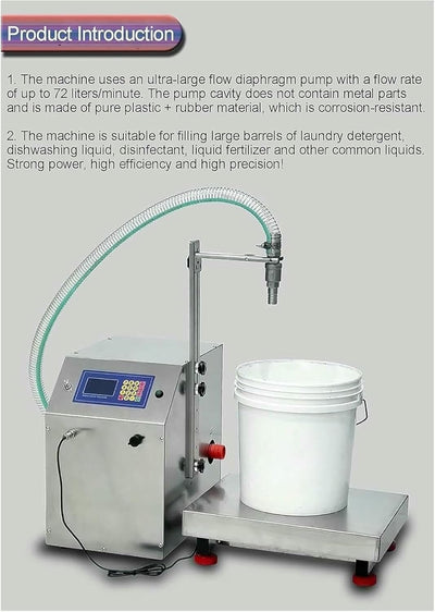 Automatic Dispensing Filling Machine 72L/min Liquid Filling Device Large Flow AU