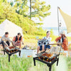 Portable 360°Rotating Charcoal Grill with Flipping Basket Folding Barbecue Grill
