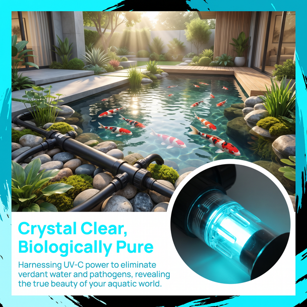 72W Fishpond UV Sterilizer Clarifying Light Aquarium Clarifier 6000L/H CUV-172