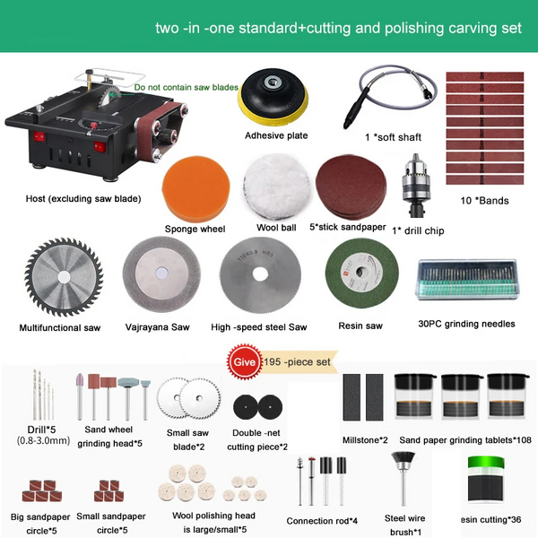 Table Saw Electric Cutting Sanding Machine Woodworking Chainsaw Grinding Tool