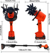 2-in-1 Cordless Cultivator Tiller Rotary Hoe Electric Rototiller with 2 Battery