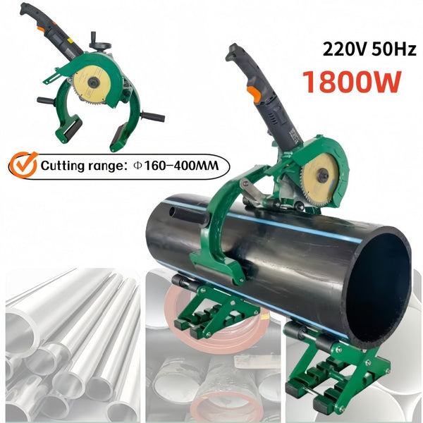 1800W PVC Pipe Cutter Electric Pipe Cutter Round Pipe Cutting Machine 160-400MM