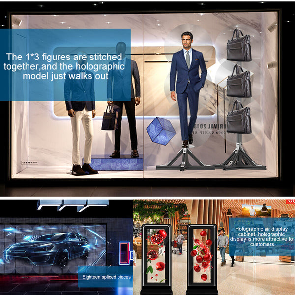 3*50cm 3D Holographic Fan Hologram Projector LED Photo Video Advertising Display