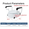 Toilet Seat Risers Raised Toilet with Armrest Adjustable Height for the Elderly