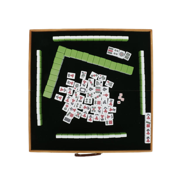 Foldable Wooden Mahjong Table Table Game Set with Tiles for 4 Players AU Stock