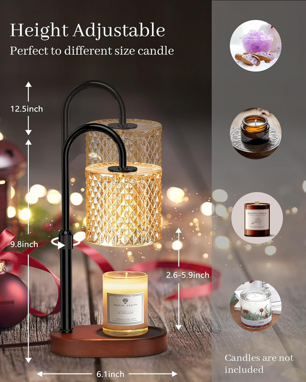 Candle Warmer Lamp With Timer Height Adjustable Electric Candle Warmer Lamp