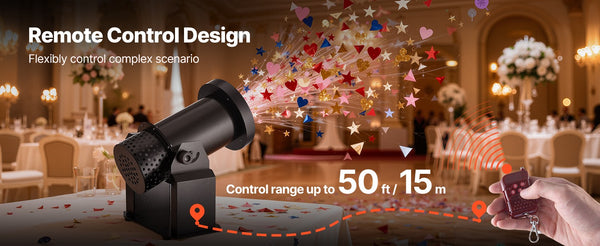 1500W Party Confetti Cannon Launcher LED Confetti Machine Stage Effect Show AU
