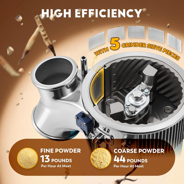 2000W Industrial Auto Continuous Hammer Grain Mill Grinder Herb Grinder 20Kg/h