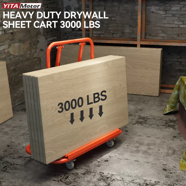 Drywall Cart Dolly Steel Panel Dolly Panel Truck Cart for Plywood Plasterboard