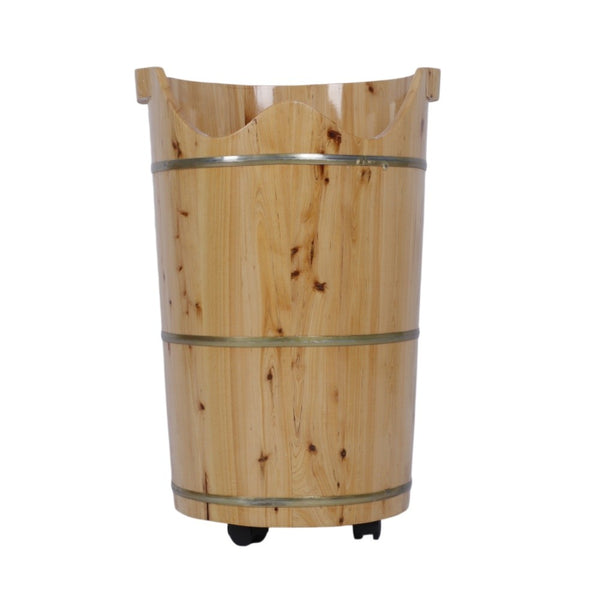 Foot Bucket With Steam Machine Wooden Basin for Soaking Tub W/Massager and Lid