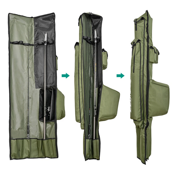 195cm Portable Fishing Rod Bag Fishing Gear Bag Fishing Storage Backpack AU