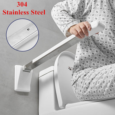 Toilet Grab Bar Foldable Flip Up Armrest Bars Elderly Non-Skid Safety Handrails