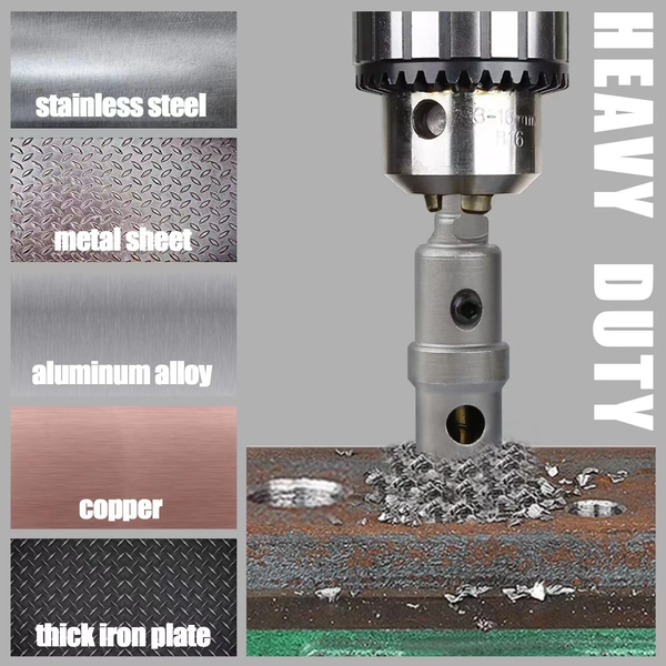 6 PCS 22-65mm Carbide Tip TCT Drill Bit Hole Saw Set for Metal Stainless Steel