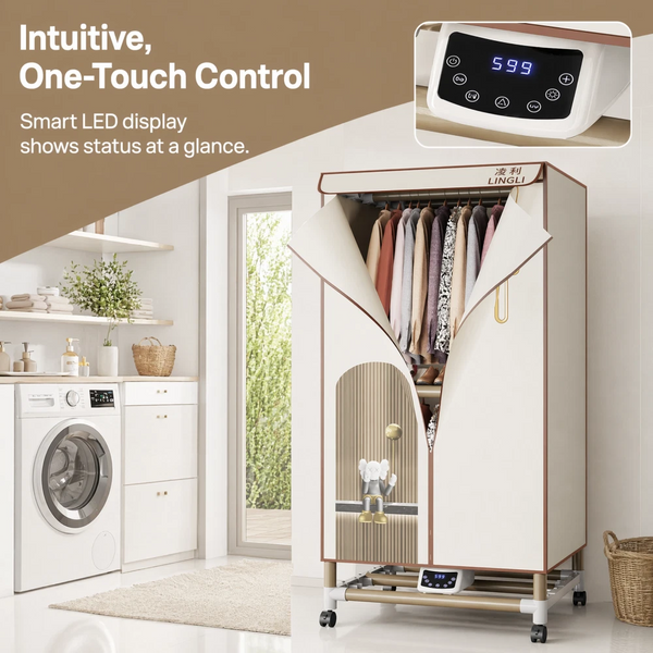 2300W Electric Portable Clothes Dryer Negative Ion Clothes Heater Quickly Drying