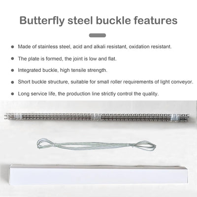 Belt Lacing Clipper Fasteners Staple Fastener Belt W/ Hinge Pins (Box of 4Sets)