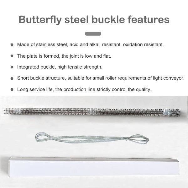 Belt Lacing Clipper Fasteners Staple Fastener Belt W/ Hinge Pins (Box of 4Sets)