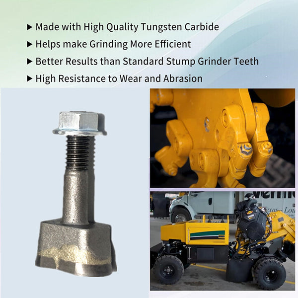 8 PCS Stump Grinder Teeth Fit Vermeer Yellow Jacket Replacement Accessories