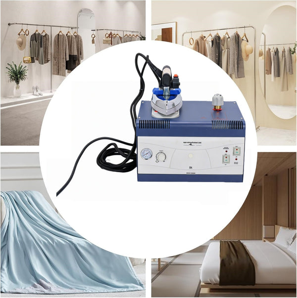 2200W Industrial Steam Iron Curtain Electric Iron Boiler Pressurized w/ 5L Tank