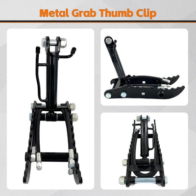 Hydraulic Thumb Clip for Mini Excavators Attachments L-Shaped Brack Easy Pick Up