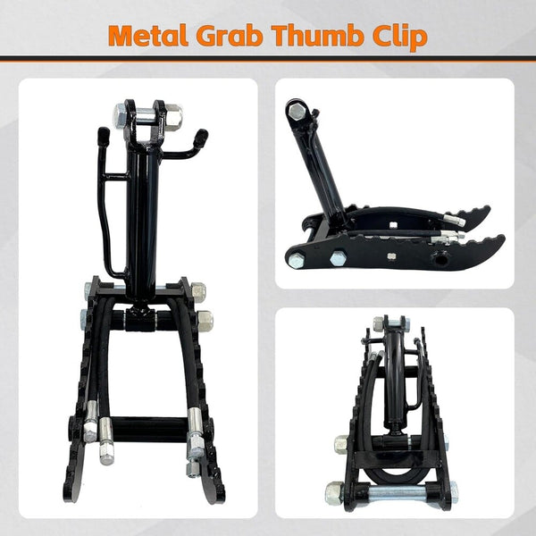 Hydraulic Thumb Clip for Mini Excavators Attachments L-Shaped Brack Easy Pick Up