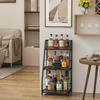 3-Tier Metal Wine Rack with LED Light Wine Bottle Shelf For Home Bar Display AU
