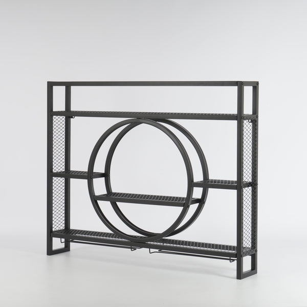 3-Tier Metal Wine Rack w/ LED Light Wine Bottle Shelf For Home Bar Display 1.2m