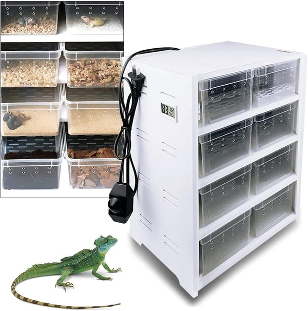Reptile Breeding Box 8 Compartment Reptile Cabinet for Snake Gecko Lizard AU