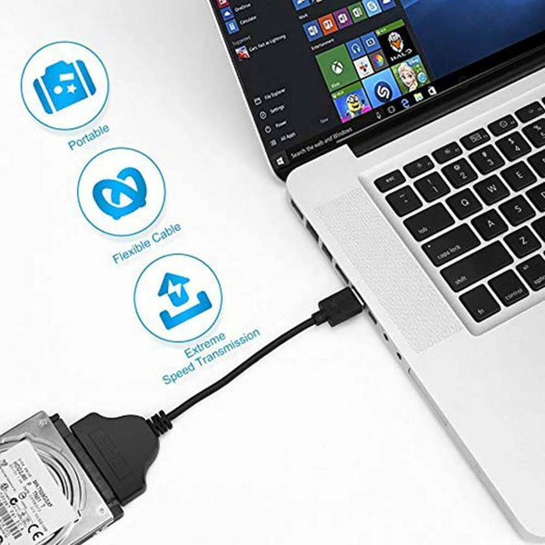 USB3.0 to SATA 2.5" Hard Drive HDD SSD Adapter Converter USB SATA Cable External