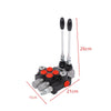 2-Spool Hydraulic Directional Control Valve Ports Double Acting 40l/min