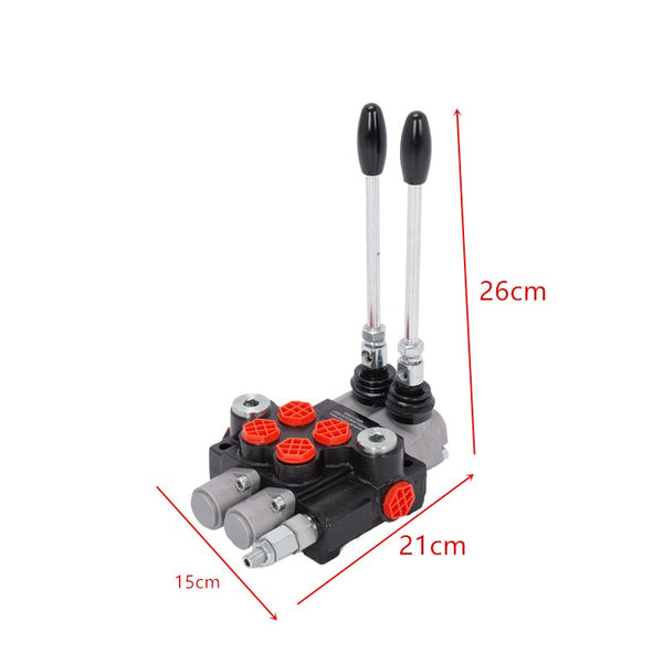 2-Spool Hydraulic Directional Control Valve Ports Double Acting 40l/min