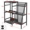 3-Tier Metal Wine Rack Wine Bottle Storage Shelf Display Cabinet for Home Bar AU