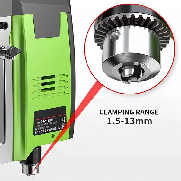 800W Drill Press Electric Bench Drill Stand Variable Speed 1.5-13mm Benchtop
