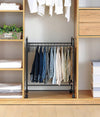Pants Organizer Rack Trolley with 24 Double Hangers Rolling Trouser Metal Rack