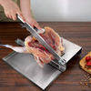 Bone Cutter Frozen Meat Slicer Manual Ribs Chicken Fish Chopper with Food Tray