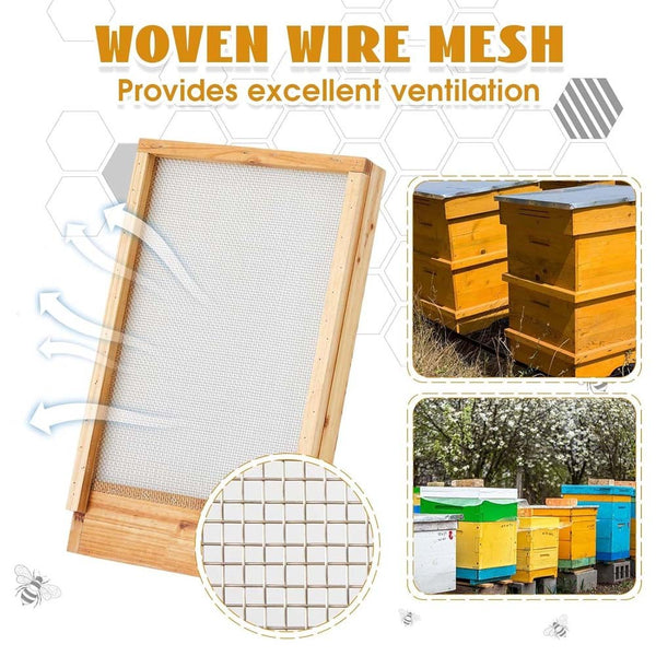 10Frame Screened Bottom Board NZ pine stainless steel mesh beehive mesh+Entrance