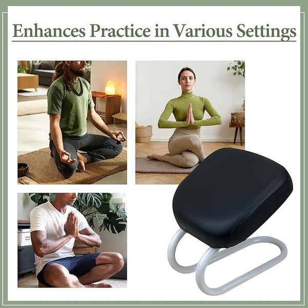 Ergonomic Meditation Prayer Stool Padded Kneeling Seat for Yoga Posture Support