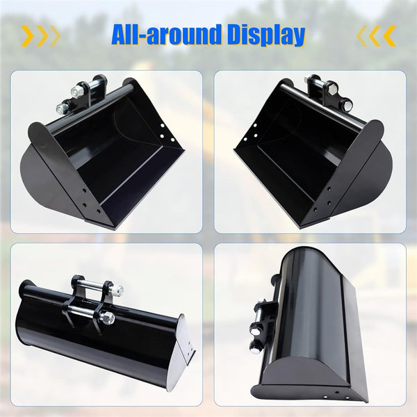 600mm Flat Tooth Backhoe Bucket Attachment Plain Mud Bucket Grading Attachment