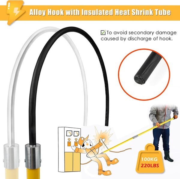 2m High Voltage Fiberglass General Safety Electrical Insulated Rescue Hook