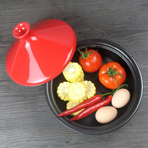 Kitchen Ceramic Tagine Household Red Tagine Pots Ceramic Cookware Soup Pot AU