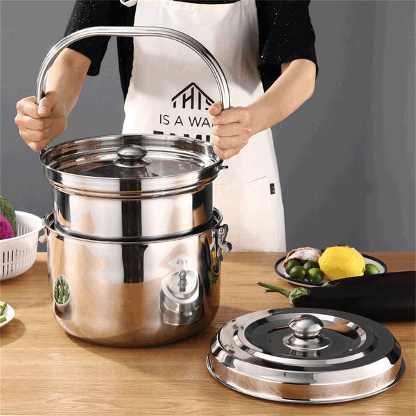 Energy-Saving Stainless Steel Soup Pot, Heat Preservation Pot Environmentally